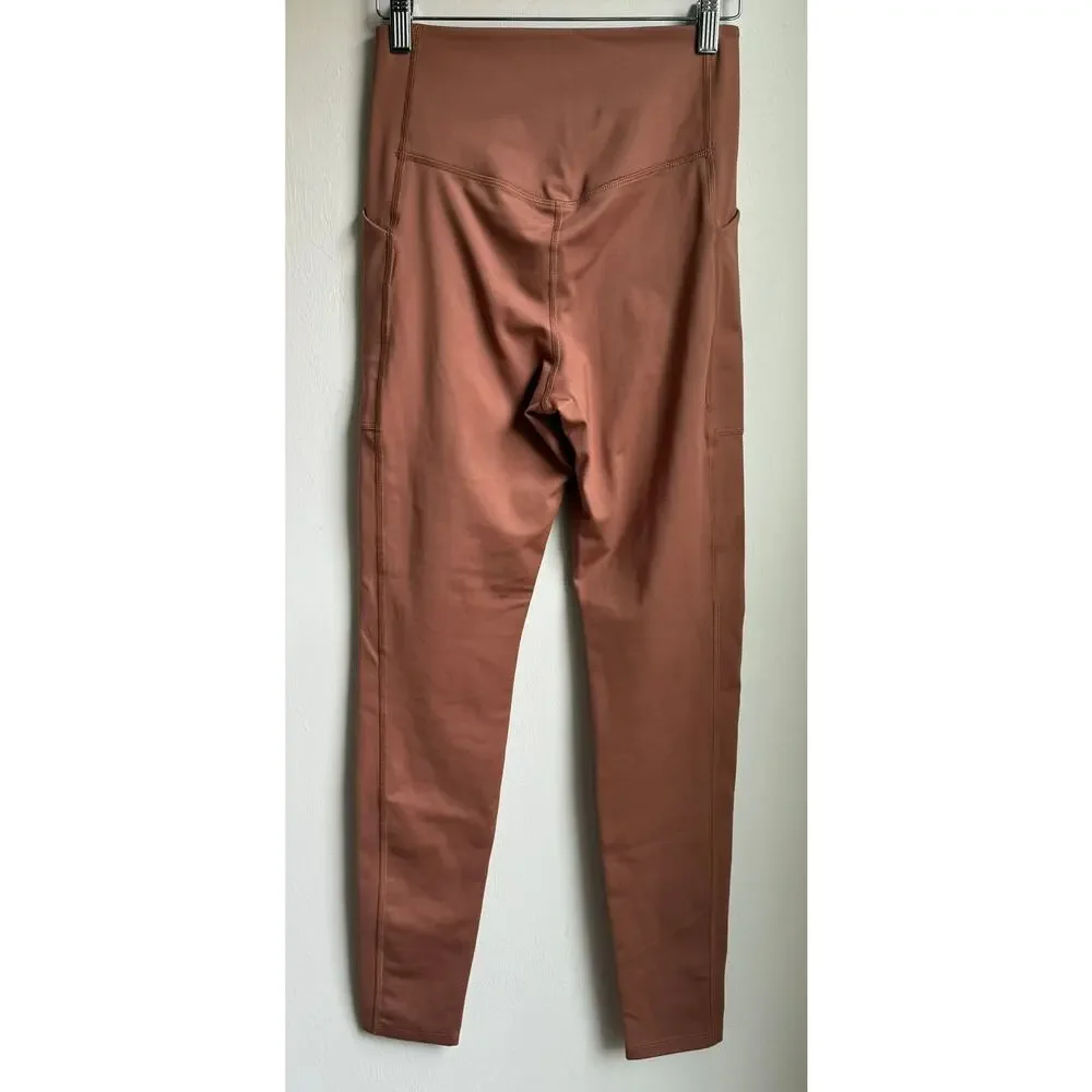 Girlfriend Collective High-Rise Compression Leggings Terracotta M - Picture 4 of 6